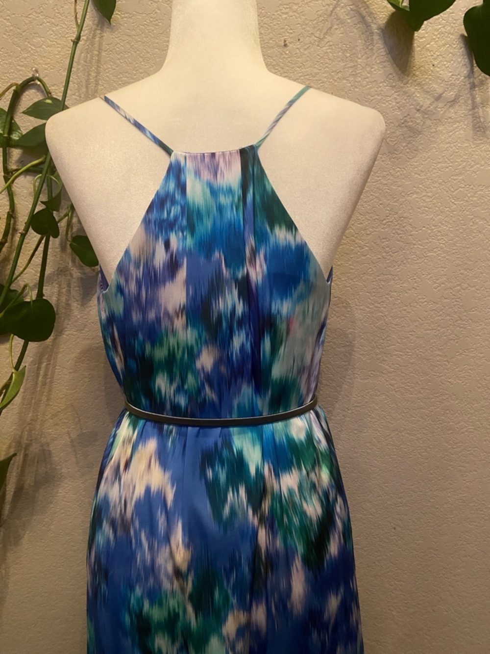 Sale! Nicole Miller Watercolor Floral Print Racerback Maxi Dress, size S. - Picture 5 of 15